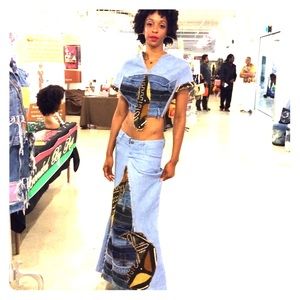 Mud clothe original design jean suite